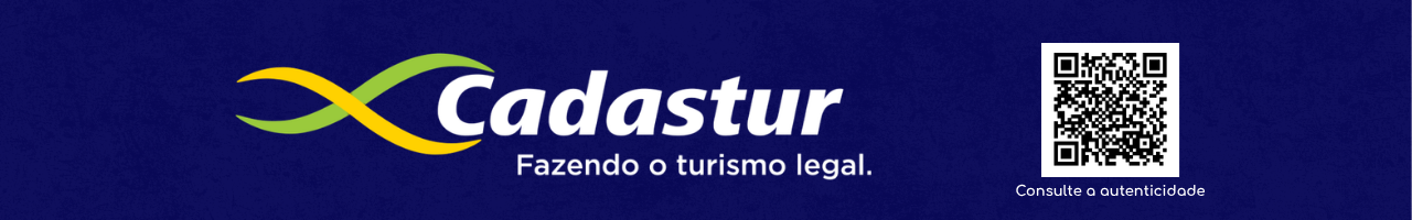 Cadastur - Agência de Turismo Registrada, consulte a autenticidade pelo QR code